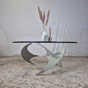 Knut Hesterberg, table basse « Propeller » vintage des année, 100 à 150 cm, Italiaans, coffee table, jaren 70, space age, Moins de 50 cm