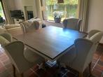 Teakhouten vierkante eetkamertafel, Huis en Inrichting, Tafels | Eettafels, Ophalen, 100 tot 150 cm, 100 tot 150 cm, Vierkant