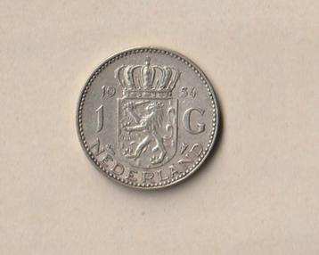 Pays-Bas : 1954 :1 pièce (utilisée) de 1 gulden 