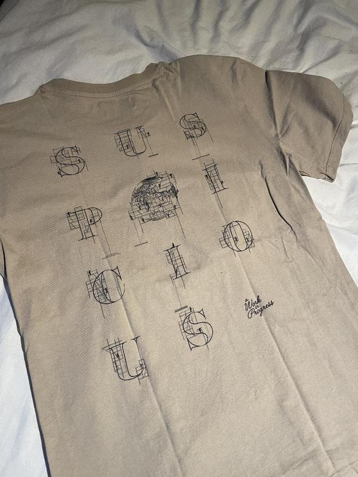 Suspicious Antwerp, Kleding | Heren, T-shirts, Nieuw, Maat 48/50 (M), Beige, Ophalen of Verzenden