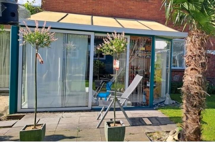 veranda met dubbel glas, Tuin en Terras, Overkappingen, Gebruikt, Veranda, Ophalen of Verzenden