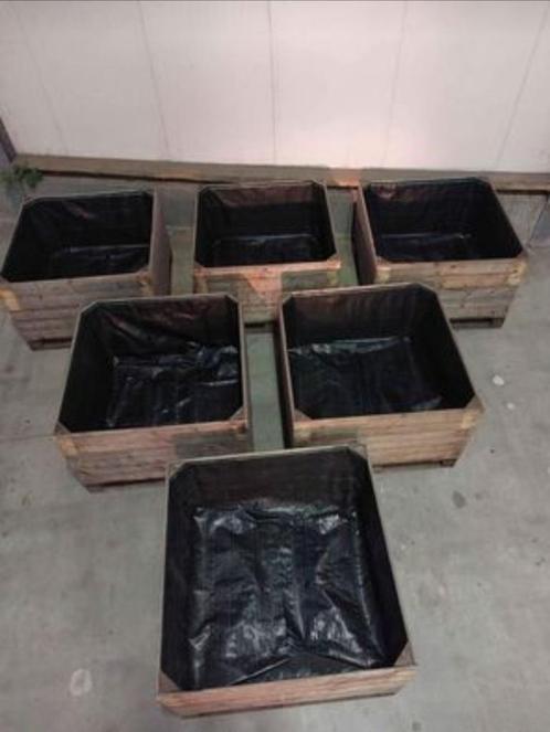 Houten Planten-bomen-bloembakken., Tuin en Terras, Bloembakken en Plantenbakken, Nieuw, Hout, Binnen, Balkon, Tuin, 60 cm of meer