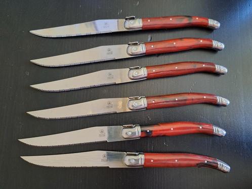 6 couteaux à steak  Laguiole, Huis en Inrichting, Keuken | Bestek, Gebruikt, Ophalen of Verzenden