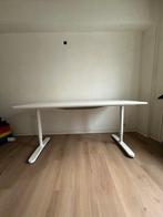 Bekant bureau wit 160x80, Ophalen, In hoogte verstelbaar, Gebruikt, Bureau