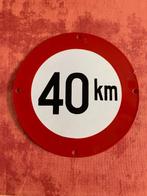 Geëmailleerde plaat 40 KM Tractor, Ophalen of Verzenden, Zo goed als nieuw, Reclamebord