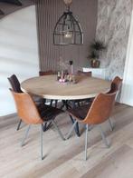 Ronde eettafel eikenhout, Huis en Inrichting, Tafels | Eettafels, Ophalen, Vijf personen of meer, 100 tot 150 cm, 100 tot 150 cm