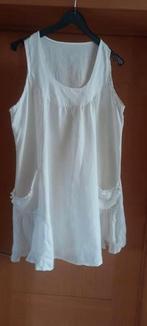 Linnen tuniek Mt M/L, Kleding | Dames, Blouses en Tunieken, Ophalen of Verzenden, Zo goed als nieuw, Wit