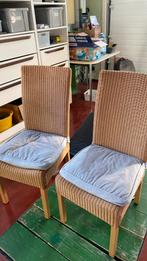 Twee rieten stoelen loom met kussens, Ophalen of Verzenden, Zo goed als nieuw
