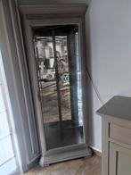 Eiken hoekkast met glazen leggers en verlichting, Huis en Inrichting, Ophalen, Eikenhout, 50 tot 100 cm, Zo goed als nieuw