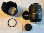 Nikon AF-S Micro 105 mm f/2,8 G ED N VR + UV + pare-soleil, Enlèvement ou Envoi, Comme neuf, Objectif macro, Zoom