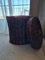 Rieten mand met deksel, Ophalen, Gebruikt, Mand