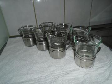 Thee - koffie kopjes - 170 ml - in houder 7 stuks