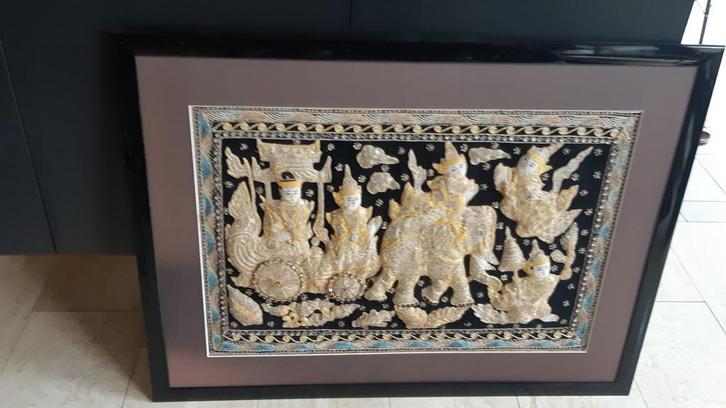 Handgemaakt krijtbord geïnspireerd op Thailand, Huis en Inrichting, Woonaccessoires | Wanddecoraties, Zo goed als nieuw, Ophalen