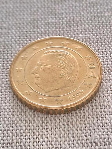 50 eurocent Belgie 1999 Zeldzame euromunt beschikbaar voor biedingen