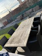 Tuintafel met stoelen + gratis kussens, Tuin en Terras, Ophalen, Gebruikt