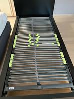 Lit 1 personne Ikea MALM noir avec sommier, Ophalen, Zo goed als nieuw, Eenpersoons, Zwart