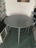 Eettafel met 4 stoelen, Huis en Inrichting, Tafels | Eettafels, Ophalen, Gebruikt, Vier personen, Rond