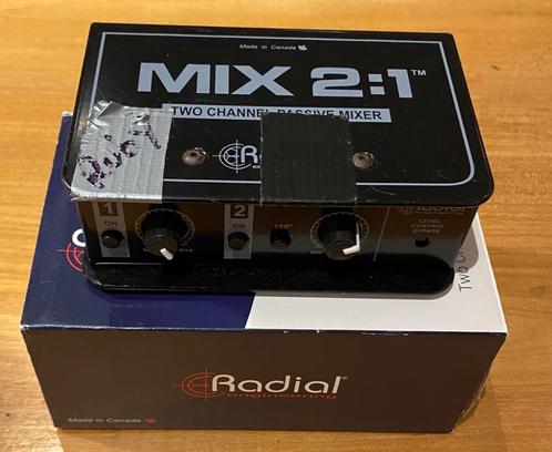 Radial Mix 2-1, TV, Hi-fi & Vidéo, Appareils professionnels, Comme neuf, Audio, Enlèvement ou Envoi