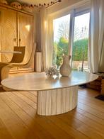 Vintage Travertin Salontafel italiaans Design, Huis en Inrichting, Tafels | Salontafels, Ophalen, Zo goed als nieuw