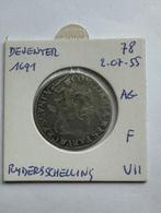 Rijdersschelling Deventer 1691 Zilver, Ophalen, Zilver