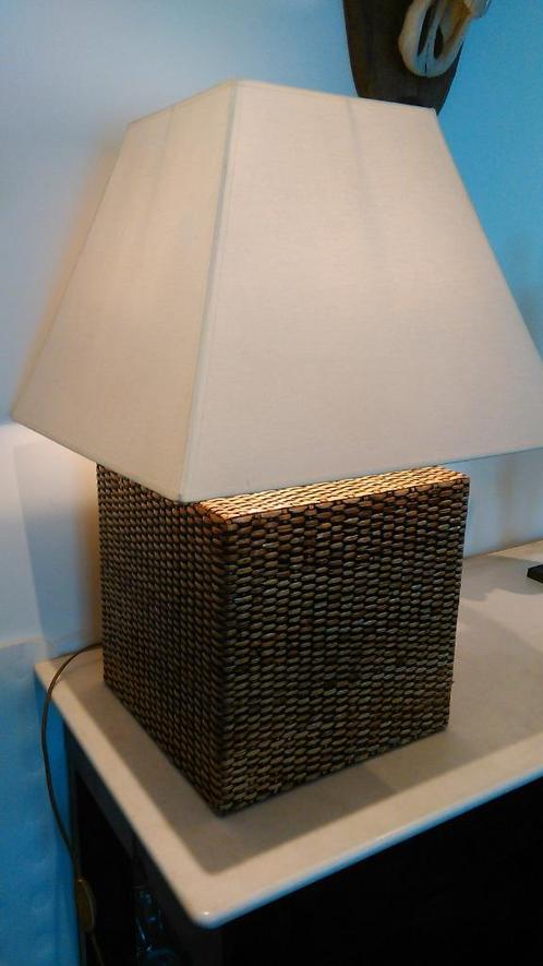Tafellamp rotan schemerlamp XL rattan H 66cm, Maison & Meubles, Lampes | Lampes de table, Enlèvement