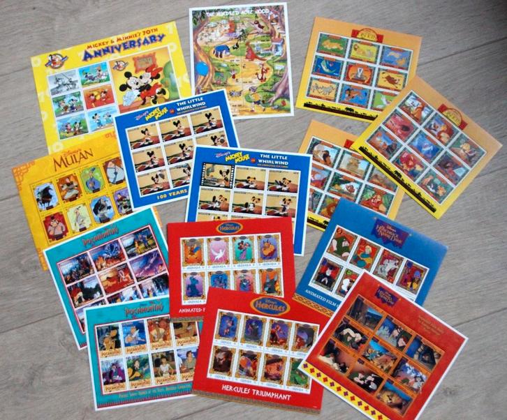 KOOPJE!! 14 grote blokken Walt Disney Mickey Donald MNH, Postzegels en Munten, Postzegels | Thematische zegels, Postfris, Verzenden