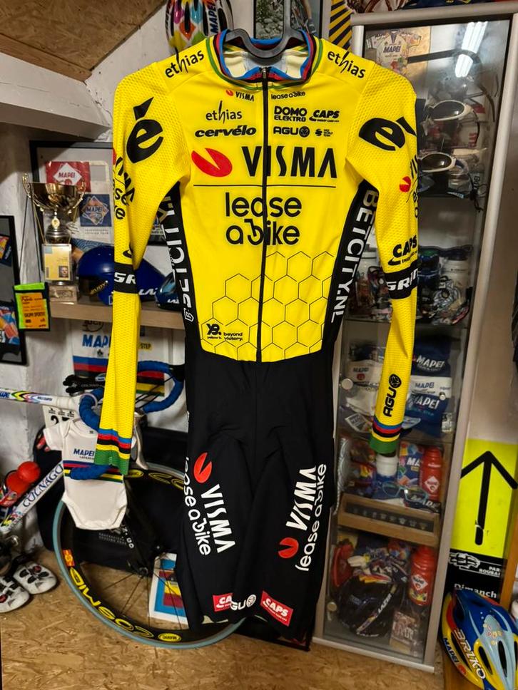 Visma lease a bike - wout van aert, Fietsen en Brommers, Fietsaccessoires | Fietskleding, Zo goed als nieuw, M, Ophalen of Verzenden