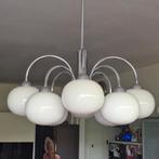 Retro luchter, Huis en Inrichting, Lampen | Hanglampen, Ophalen, Gebruikt, 50 tot 75 cm, Glas