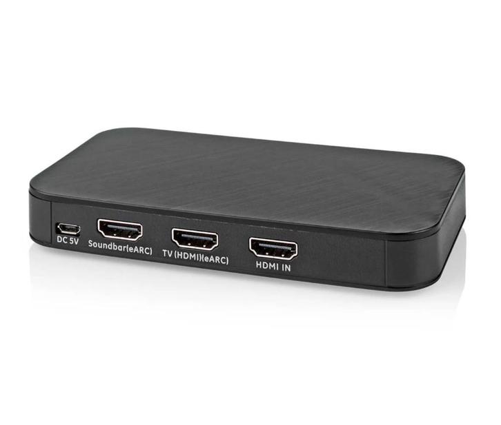 Nedis HDMI naar 2x HDMI eARC splitter/extractor, TV, Hi-fi & Vidéo, Convertisseurs, Comme neuf, Enlèvement