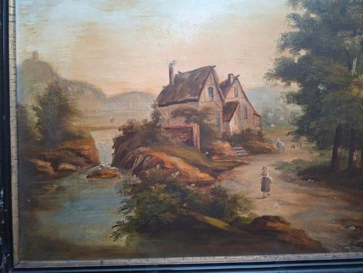 Dames aan de wandel, Antiek en Kunst, Kunst | Schilderijen | Klassiek, Ophalen of Verzenden