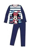 Minnie Mouse Pyjama Blauw/Wit - Maat 128, Kinderen en Baby's, Nieuw, Meisje, Ophalen of Verzenden, Nacht- of Onderkleding
