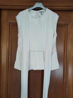 Crèmekleurige top met satijnlook, Maat 38/40 (M), H&M, Beige, Ophalen of Verzenden
