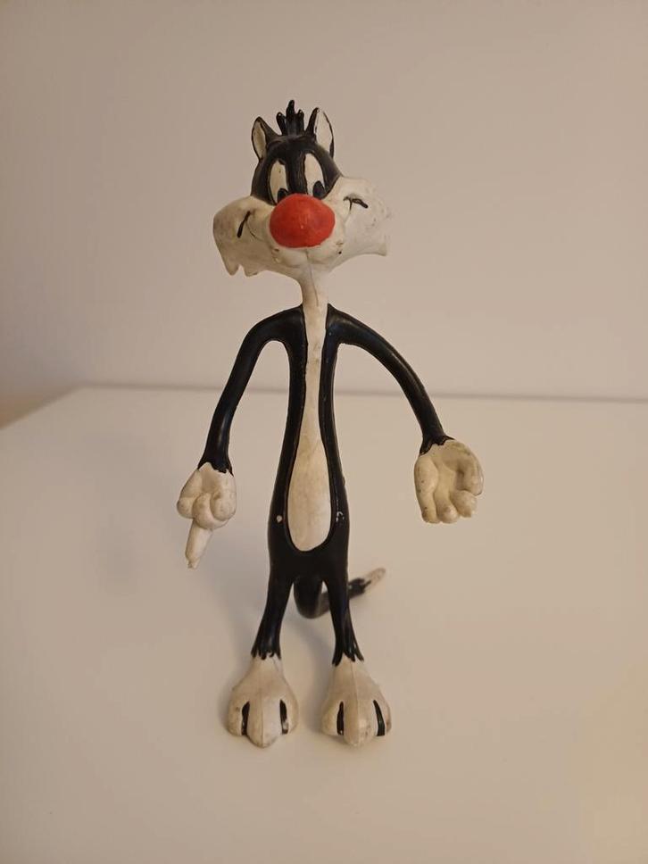 Sylvester 1978 Flexibel latex, Verzamelen, Stripfiguren, Beeldje of Figuurtje, Looney Tunes, Ophalen of Verzenden