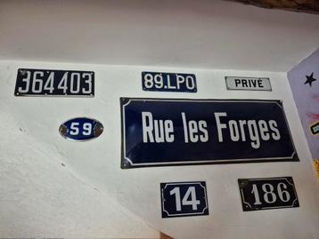 Plaque emaille de rue imatriculation numeros beschikbaar voor biedingen