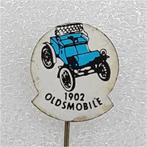 SP0363 Speldje 1902 Oldsmobile blauw, Verzamelen, Gebruikt, Ophalen of Verzenden