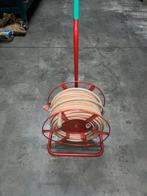 Degelijke metalen haspel met gardena tuinslang, Tuin en Terras, Tuinslangen, Ophalen, Gebruikt, Tuinslang