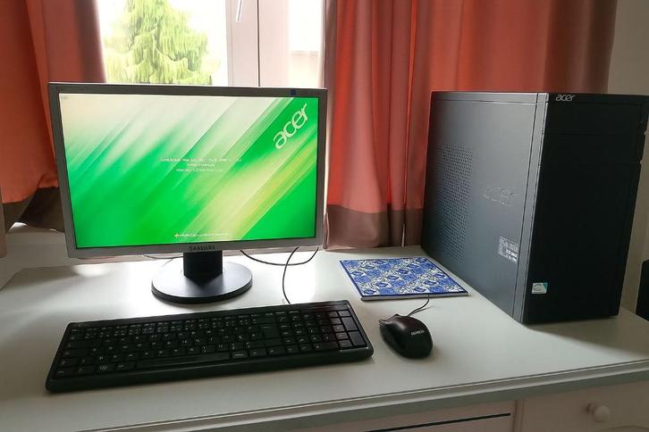 PC COMPLETE DESKTOPCOMPUTER + WI-FI, Computers en Software, Desktop Pc's, Gebruikt, HDD, Met videokaart, Met monitor, Ophalen