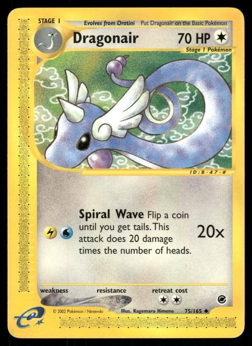 Dragonair 75/165 - Expedition Base Set, Hobby en Vrije tijd, Verzamelkaartspellen | Pokémon, Gebruikt, Verzenden