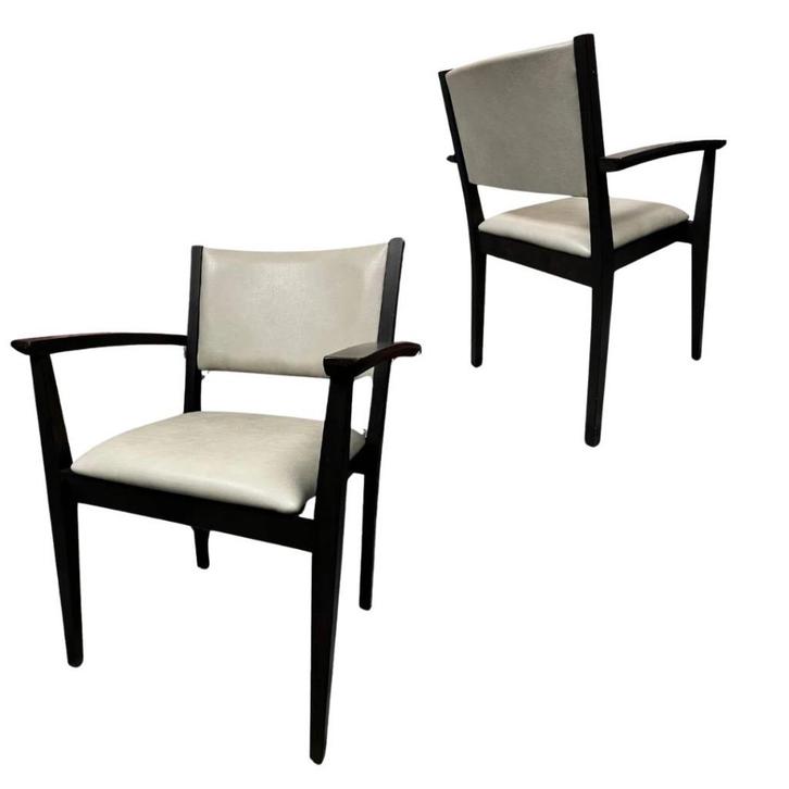 KUSCH + CO Vergaderstoel Leder complete set van 6 stuks, Huis en Inrichting, Stoelen, Zo goed als nieuw, Hout, Leer, Ophalen