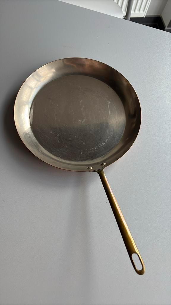 Poêle en cuivre, Huis en Inrichting, Keuken | Potten en Pannen, Gebruikt, Koekenpan of Braadpan, Ophalen