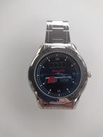 Horloge Audi s- line, Handtassen en Accessoires, Overige merken, Staal, Staal, Polshorloge