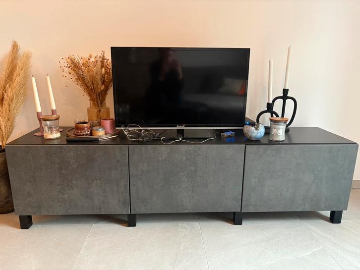 Tv meubel - Besta Ikea, Huis en Inrichting, Kasten |Televisiemeubels, Gebruikt, Minder dan 100 cm, 150 tot 200 cm, 25 tot 50 cm