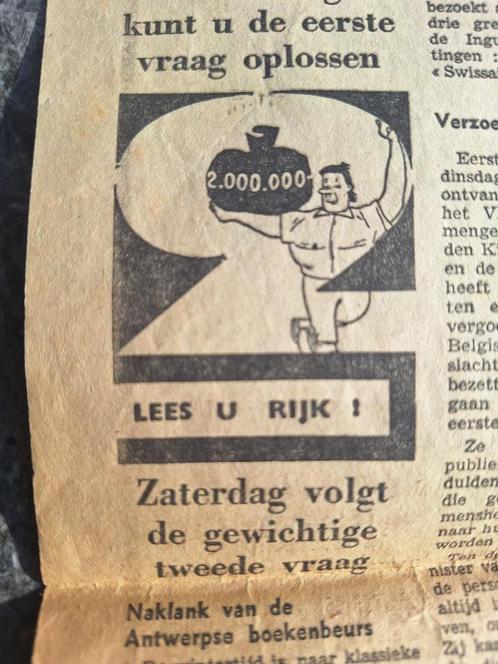 Vandersteen Suske Wiske  Jerom - Knipsel Landwacht 1961, Verzamelen, Stripfiguren, Gebruikt, Overige typen, Suske en Wiske, Verzenden
