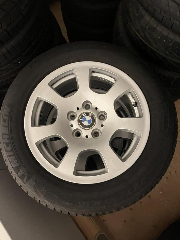 4x BMW 5-serie velgen + Michelin Primacy HP 225-55-16 95w DO, Auto-onderdelen, Banden en Velgen, Banden en Velgen, Zomerbanden