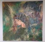 Schilderij 'guardian angel' olieverf paletmes, nieuw., Ophalen