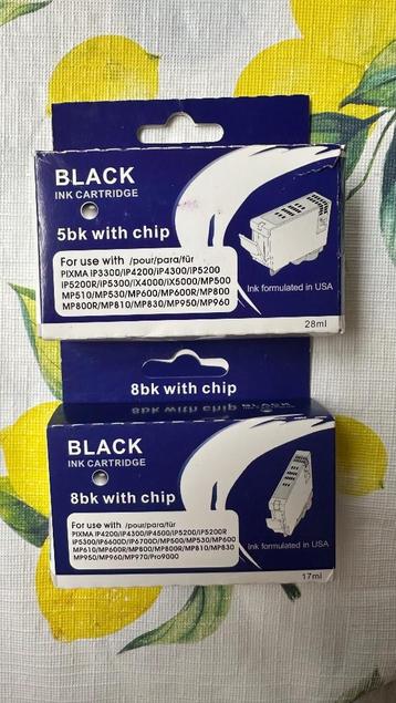 Printer inktcartridge canon 5bk en 8bk beschikbaar voor biedingen