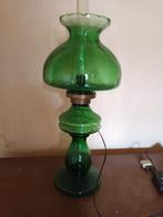 lamp in groen glas, Minder dan 50 cm, Glas, Gebruikt, Vintage