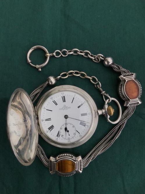 Omega Juan Rebuffo – Massief Zilveren Zakhorloge met Ketting, Handtassen en Accessoires, Horloges | Antiek, Zakhorloge, Omega