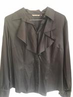 XANDRES zwarte blouse met ruche (46), Ophalen of Verzenden