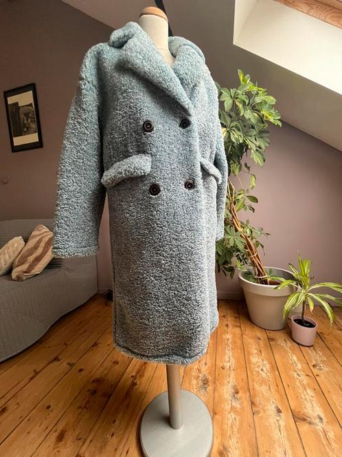 Long manteau teddy  • Compañia Fantastica • XS, Vêtements | Femmes, Vestes | Hiver, Neuf, Taille 36 (S), Bleu, Enlèvement ou Envoi